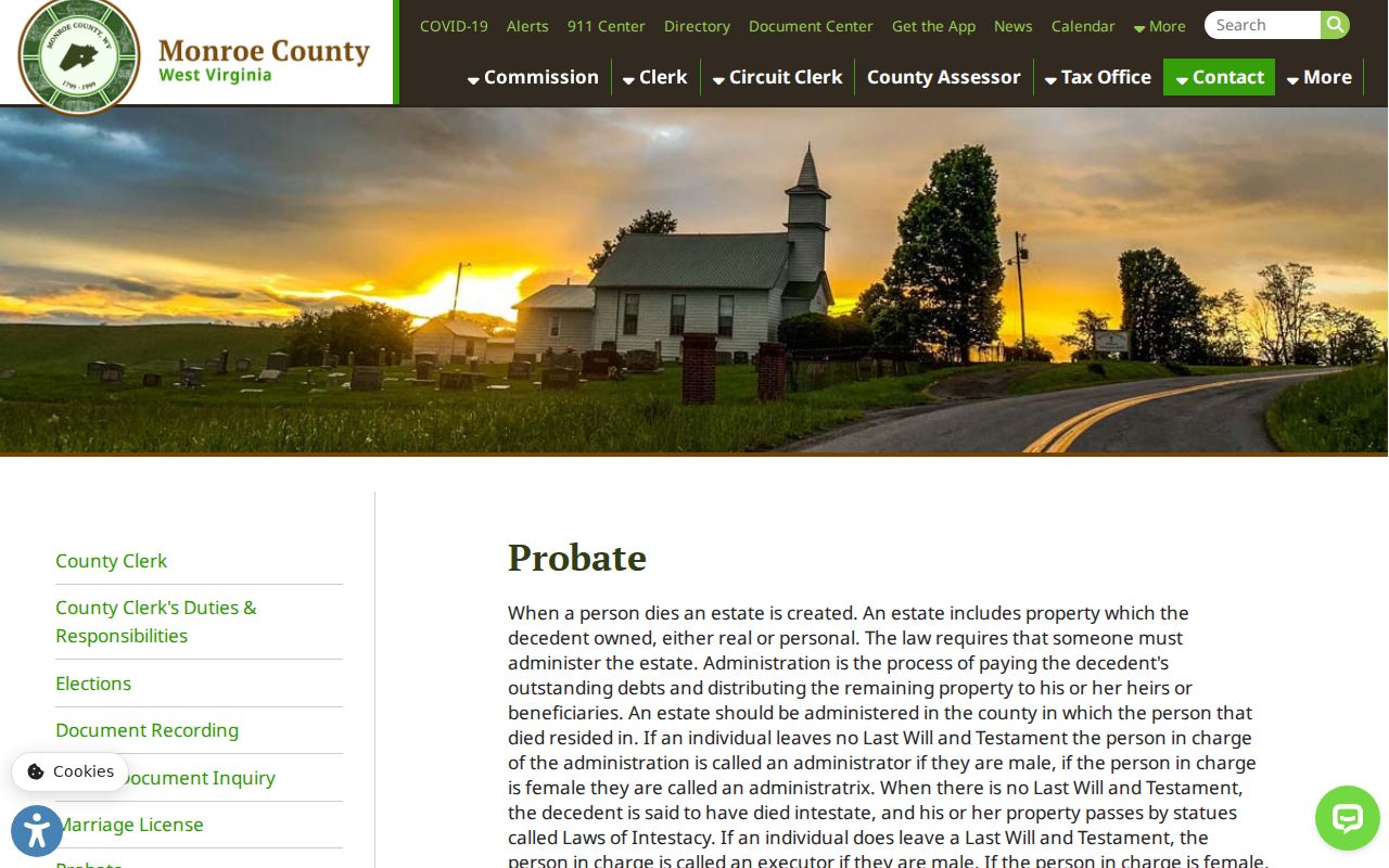 Monroe County court records and probate checklist