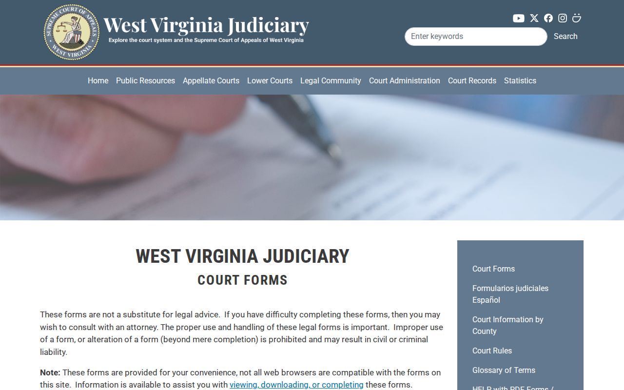 Monroe County civil court docket form filters