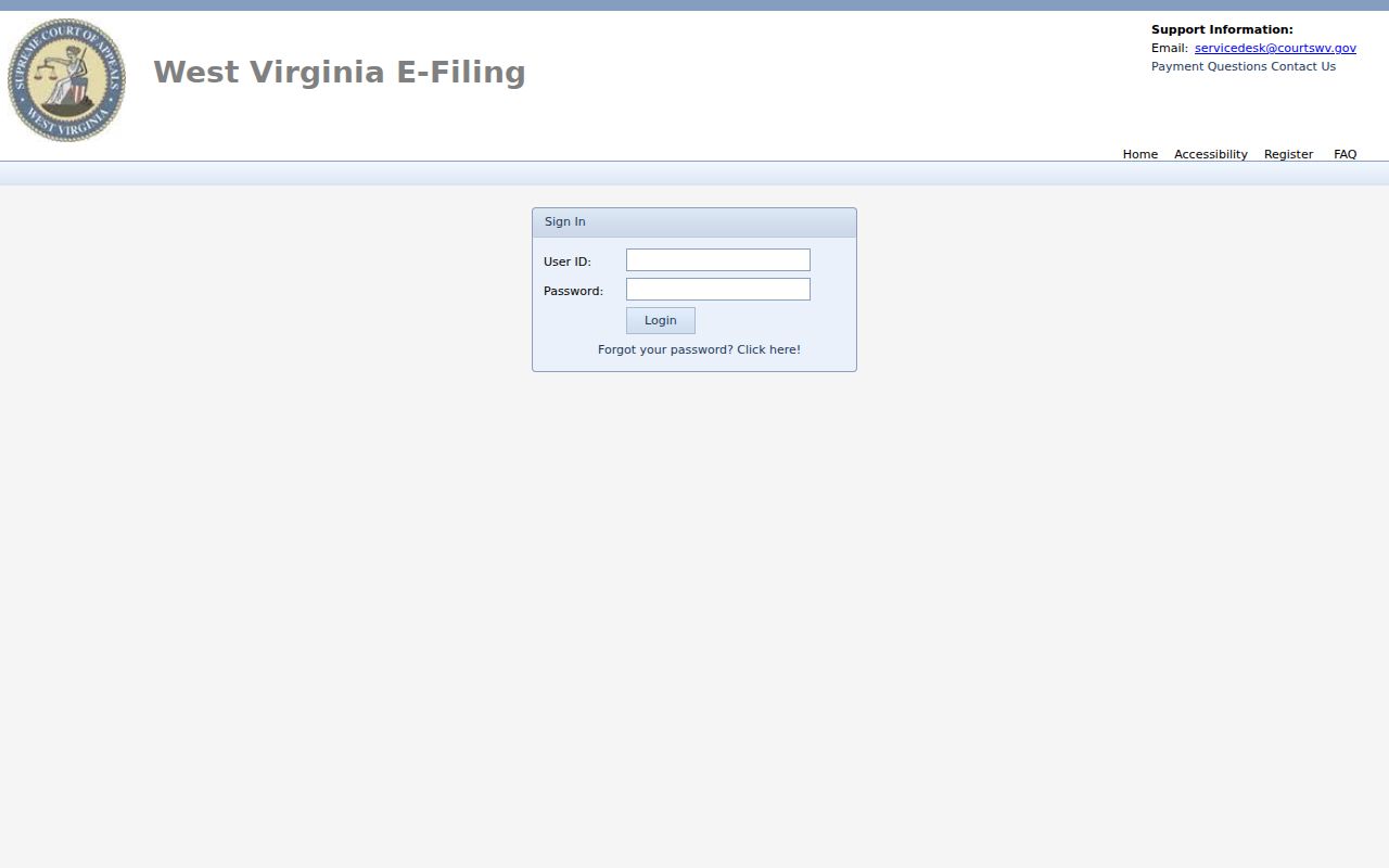Monroe County traffic court records registered e-file sign-on