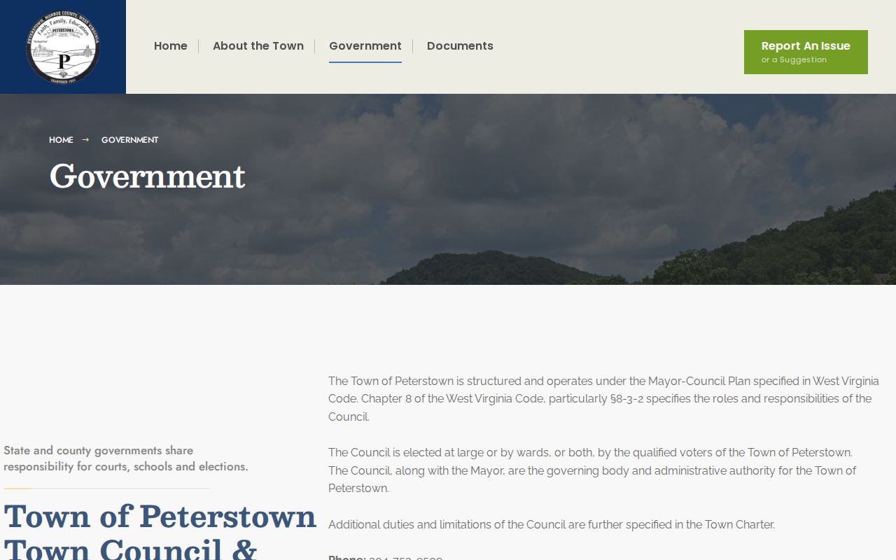 Peterstown court docket clerk and recorder information