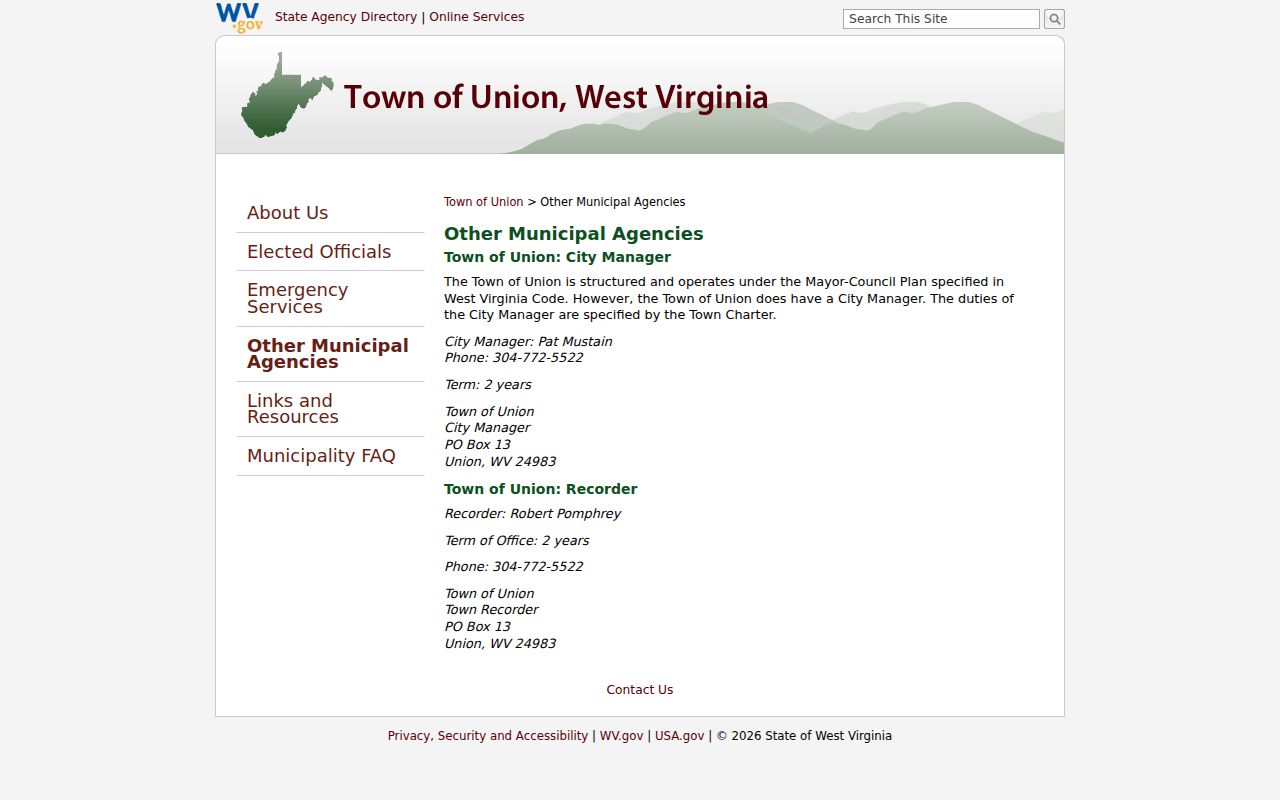 Union court docket manager and recorder contact information