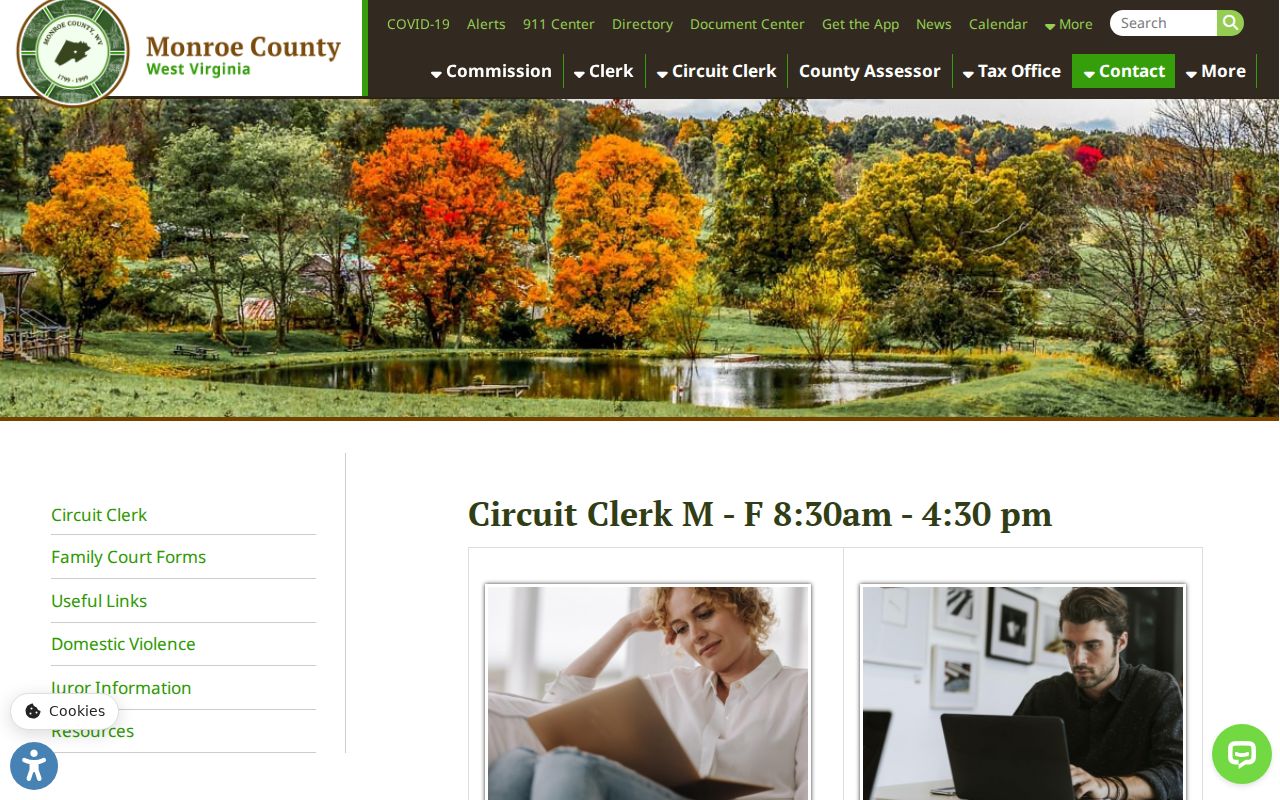 Monroe County court docket Circuit Clerk office page