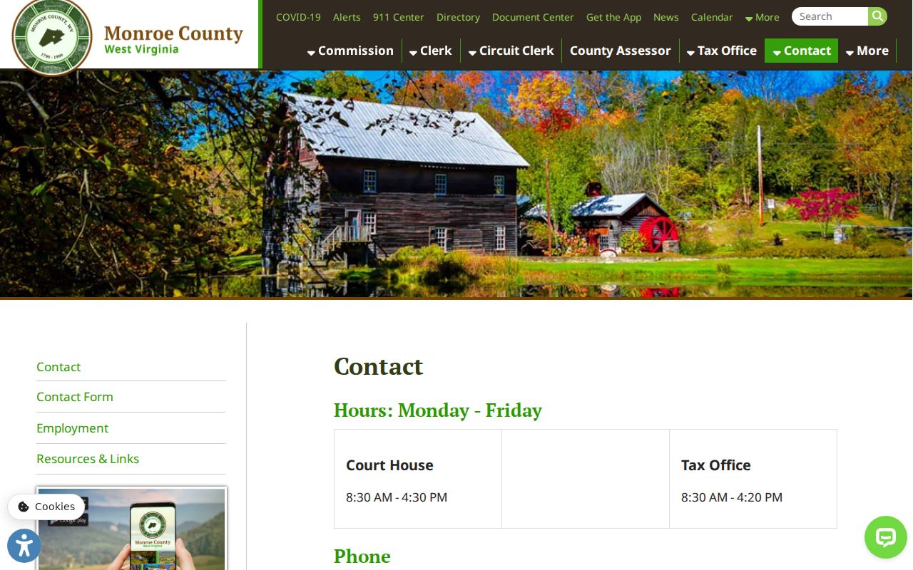 Monroe County court docket office hours and phone channels